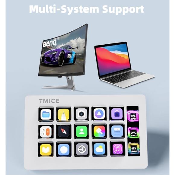 TMICE Stream Controller - Live Production Controller with 15 Customizable LCD Ke - Picture 6 of 7